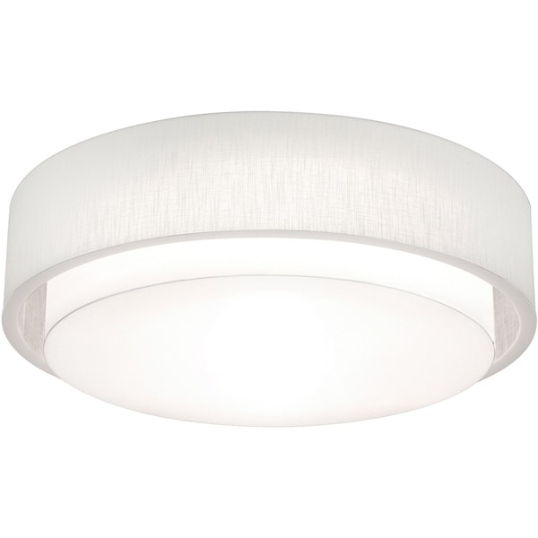 Afx Sanibel 32in. LED Flush Mount, Linen White Shade SAF3244L5AJUD-LW - main